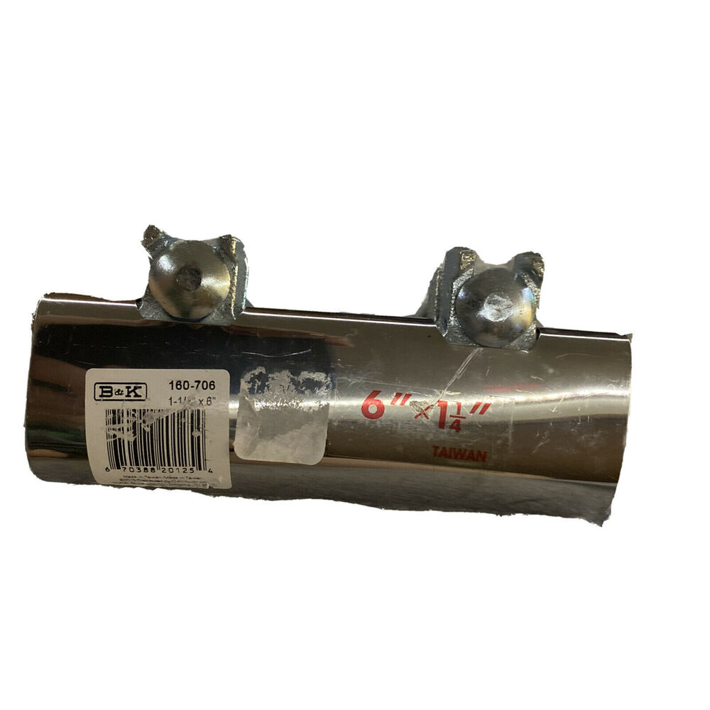 NEW B&K 160-706 1 1/4" X 6" STAINLESS RUBBER BOLT PIPE REPAIR CLAMP 6955587